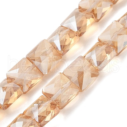 Electroplate Glass Beads Strands EGLA-L045-B-PL01-1