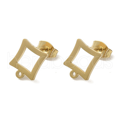 Ion Plating(IP) 304 Stainless Steel Stud Earring Findings STAS-I206-22G-1