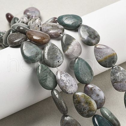 Natural Indian Agate Beads Strands G-P528-L25-01-1