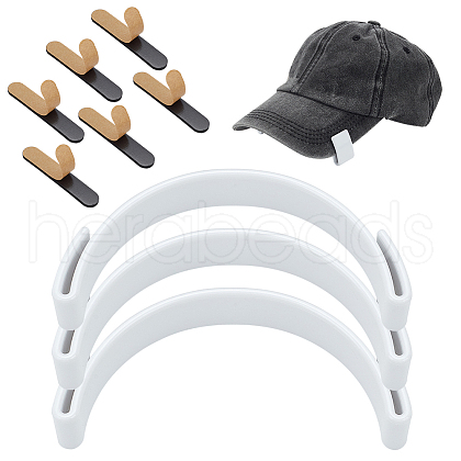 ANATTASOUL 3Pcs ABS Plastic Hat Brim Bender AJEW-AN0007-20-1