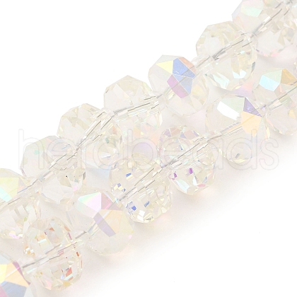 Transparent Electroplate Glass Beads Strands EGLA-P062-01A-AB01-1