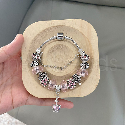 Crown Alloy European Beads Charm Bracelets FS-WG690AF-08-1
