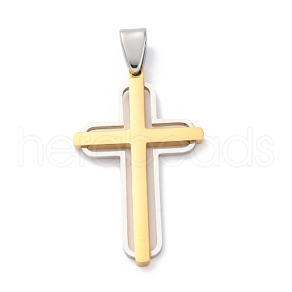 304 Stainless Steel Pendants STAS-L286-11GP-1