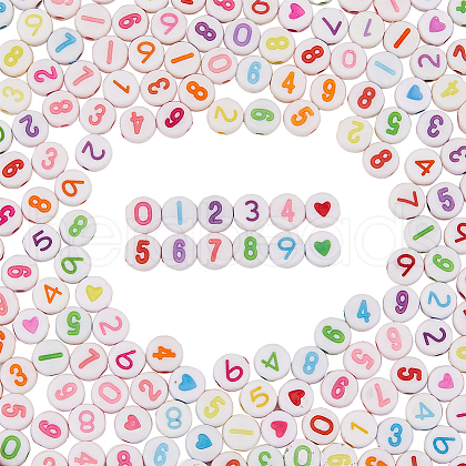 SOFPLATE Acrylic Flat Round Beads SACR-SP0001-05A-1