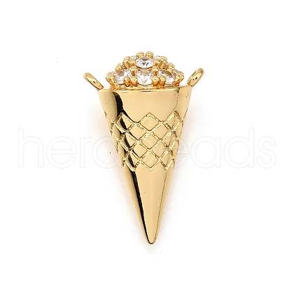 Brass Micro Pave Cubic Zirconia Pendants KK-K401-24G-1