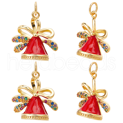 Beebeecraft Brass Micro Pave Colorful Grade AAA Cubic Zirconia Pendants KK-BBC0015-36D-1