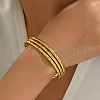 Stainless Steel Triple Layer Cuff Bangles SQ5868-5