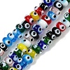 Handmade Evil Eye Lampwork Beads Strands LAMP-A007-02A-06-1