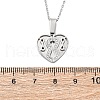 304 Stainless Steel Polymer Clay Rhinestones Heart Openable Pendant Necklaces for Women NJEW-Z065-13P-5