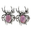 Dual-use Items Alloy Pave Dyed Shell Spider Brooch JEWB-C026-04D-AS-1