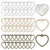 AHADERMAKER 90Pcs 3 Colors Zinc Alloy Pendants FIND-GA0004-25-1
