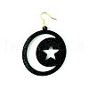 DIY Flat Round with Star & Moon Pendant Silicone Molds DIY-I099-15-2