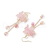 Flower Dangle Earrings EJEW-TA00636-01-4