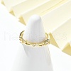 Clear Cubic Zirconia Cuff Rings RJEW-G337-18G-2