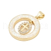 Brass Micro Pave Cubic Zirconia Pendants KK-I723-35G-2