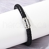 Braided Microfiber Leather Cord Bracelets BJEW-D304-13P-02-4