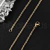 Ion Plating(IP) 304 Stainless Steel Cable Chain Necklace for Men Women STAS-L164A-01G-A-4