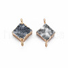 Natural Druzy Agate Links Connectors G-S359-081-2
