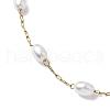 304 Stainless Steel and ABS Imitation Pearl Chain Necklaces NJEW-JN05266-7