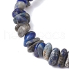 Natural Lapis Lazuli Chip Beaded Stretch Bracelets for Women Men BJEW-JB10652-03-3