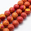 Synthetic Malachite Beads Strands G-I199-32-6mm-A-1