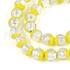 Luminous Handmade Lampwork Silver Foil Beads Strand FOIL-N029-03B-3