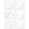 Acrylic Earring Handwork Template TOOL-WH0153-010-1