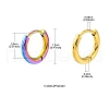 5 Pairs 5 Colors 304 Stainless Steel Huggie Hoop Earrings EJEW-YW0001-06-4