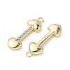 Brass Micro Pave Cubic Zirconia Pendants KK-Q091-02G-2