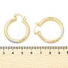 Brass Two Tone Hoop Earrings EJEW-B117-06D-M-5