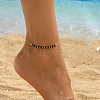 European Style Brass & Acrylic Round Beaded Anklets for Women DQ1361-2