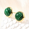 Brass Half Round Stud Earrings EJEW-Z124-03G-2