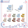 Globleland 20Pcs 10 Colors Squirrel Food Grade Eco-Friendly Silicone Focal Beads SIL-GL0001-02-2