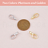 GOMAKERER 4Pcs 2 Colors Brass Spring Gate Rings FIND-GO0001-39-4