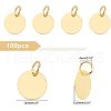 SUPERFINDINGS 100Pcs Brass Stamping Blank Tag Charms KK-FH0002-60G-2