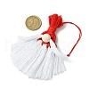 Handmade Macrame Cotton Santa Claus Pendant Decoration HJEW-JM02710-3
