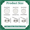 Unicraftale 36Pcs 3 Style 304 Stainless Steel Brooch Cabochon Settings STAS-UN0029-40-3