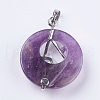 Natural Amethyst Pendants X-G-F546-A03-3