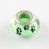 Large Hole Dog Paw Prints Pattern Resin European Beads OPDL-Q129-M12-2