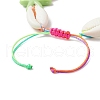 Natural Mixed Cowrie Shell Beads Braided Bead Bracelets BJEW-JB11785-4