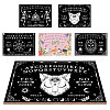 Printed Wood Pendulum Dowsing Divination Board Set DJEW-WH0324-074-4