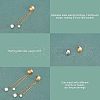 Unicraftale 40Pcs 2 Colors 304 Stainless Steel Stud Earring Findings STAS-UN0022-86-4