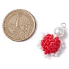 Seed Beads Beaded Charms PALLOY-MZ00346-01-2
