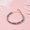 Round Natural Apatite Beaded Bracelet BJEW-TA00038-05-3