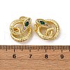 Brass Micro Pave Cubic Zirconia Pendants KK-P308-21G-3