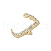 Rack Plating Brass Micro Pave Clear Cubic Zirconia Pendants KK-A224-03G-G-2