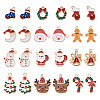 Cheriswelry 24Pcs 12 Style Alloy Enamel Pendants FIND-CW0001-18-1