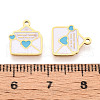 304 Stainless Steel Enamel Charms STAS-T065-54G-01-3