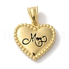 Mother's Day Ion Plating(IP) 304 Stainless Steel Pendants STAS-Z075-01G-1