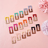 Beadthoven 22Pcs 11 Colors Resin & Walnut Wood Pendants RESI-BT0001-10-12